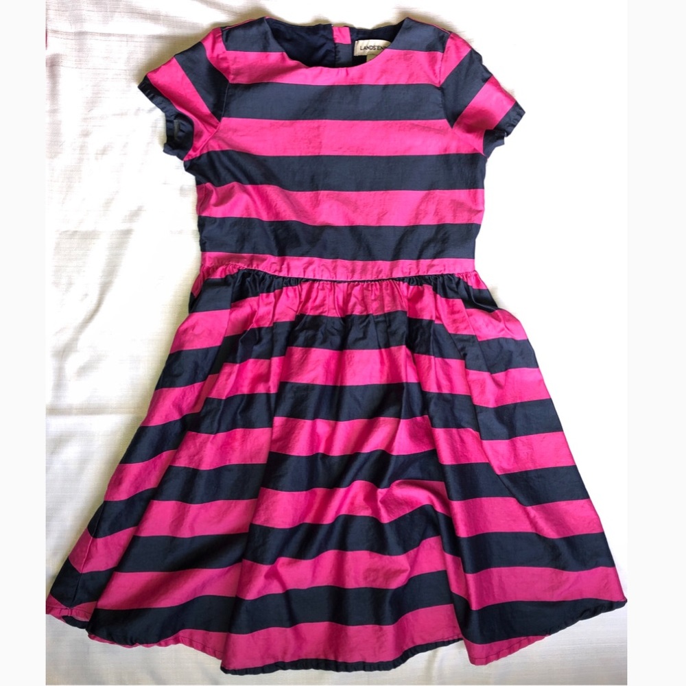 Girls’ nautical stripe twirl party dress 14 Plus